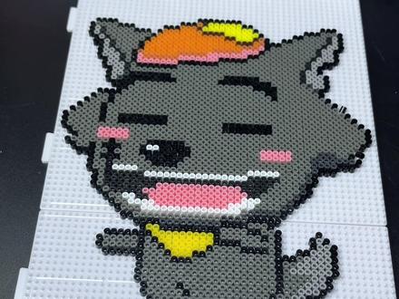 灰太狼来找表哥啦,按压式拼豆笔超方便#拼豆豆手工 #拼豆笔 #手工diy #灰太狼