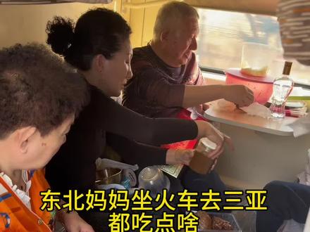 东北妈妈坐火车恨不得把整个冰箱,半个家都搬出来#坐火车 #聚会