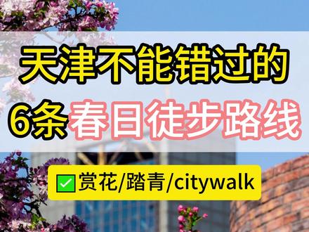 景色太美!天津6条春日徒步赏花路线不能错过! #徒步路线推荐 #天津 #游玩攻略 #春日 #赏花🌸听歌🎶 @抖音创作小助手 @抖音小助手