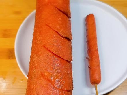 #大香肠 #大火腿 #深夜放毒 挑战吃完超大火腿