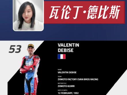 法国车手瓦伦丁·德比斯助力张雪机车斩获第五冠🏆历经低谷沉寂多年,携手张雪突破欧美垄断,每一次飞驰,都是梦想最好的答卷🏁 #职业车手 #张雪机车 #体育热点 #普睿教育