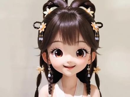 古装发型 六一给孩子这样扎,大人也可以哦,超好看的一款古装发型#古装发型#编发#可爱发型#儿童发型#古装