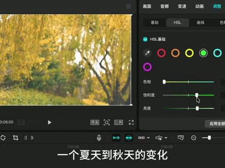 一分钟理解HSL调色,剪映电脑版 #剪辑教程