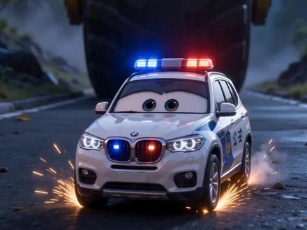 夹缝惊险守护✨小警车挺身护住小蜗牛 #警车 #汽车动画 #儿童动画 #0到6岁早教启蒙动画片推荐 #哄娃神器