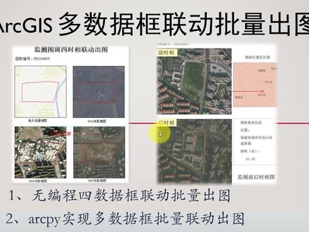 ArcGIS数据框批量出图增强(多个数据框联动)#arcgis #gis #高清卫星看世界 #地理 #高清卫星看世界