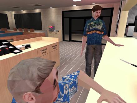 汉堡店的地下竟然隐藏着一个巨大的食人魔! #曼尼汉堡店 #宣宣game