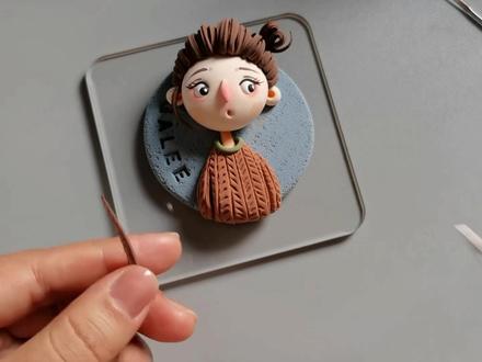 丸子头女孩儿完整教程!#原创手作 #粘土手工 #手工diy