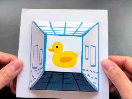 自制裸眼3D立体画教程 #创意手工 #自制裸眼3D
