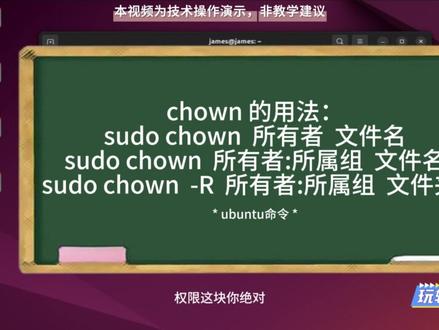 三分钟学会ubuntu之chown命令 #ubuntu #linux 的实用命令 #chown #内网穿透 #ai编程