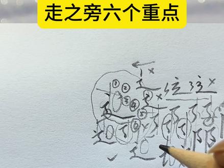 走之旁六个重点 #硬笔书法 #走之旁 #偏旁部首 #硬笔书法杜老师