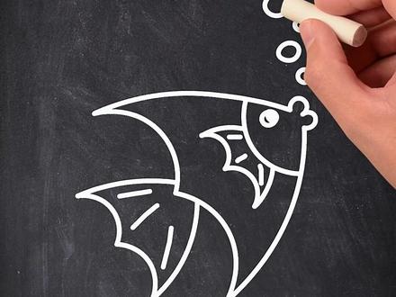 数字3画小鱼#简笔画 #亲子互动#小学生画画 #简笔画教程