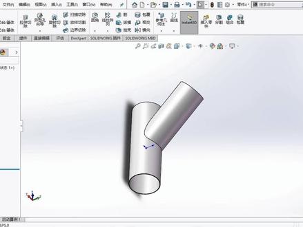 SolidWorks绘图:分享三种常见三通的画法及展开,还有注意事项