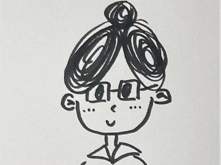 戴眼镜的小女孩,有手就会画✌️#跟着抖音学画画 #乱涂乱画系列 #q版女孩