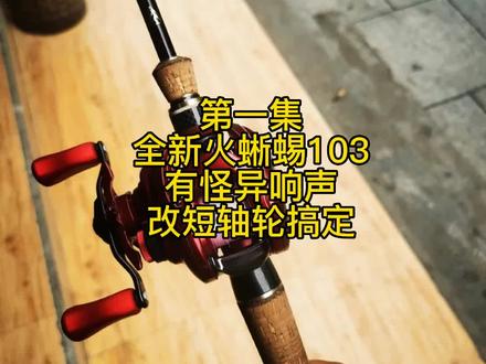 第一集 达瓦全新 #火蜥蜴103 有怪异响声直接改短轴轮搞定 #水滴轮改装 #改短轴 #原来钓鱼才是抖音运动顶流 #路亚