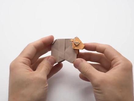 折纸小牛制作,小时候都不敢想象用纸做一头牛哈哈哈#折纸教程 #儿童手工 #手工教程 #创意手工 @抖音小助手