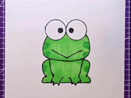 #简笔画 怎样用硬币画只蛤蟆,不,是青蛙🐸,青蛙王子🤴。