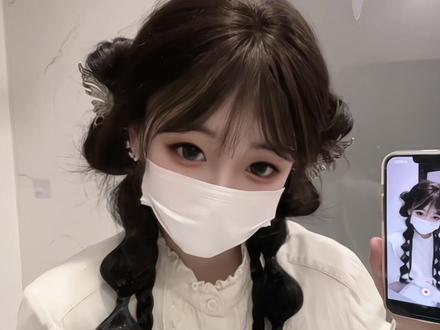 好可爱的小啾啾发型教程来啦!除了刘海 全真发哦~