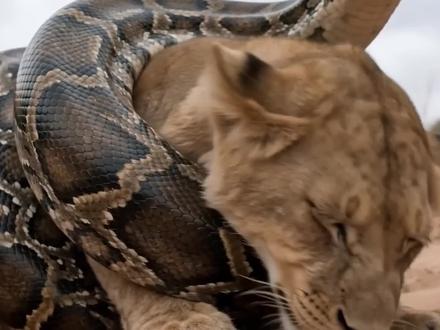 岩蟒为何捕食小狮子,是一时兴起还是有意为之?#动物世界 #动物解说 #神奇动物在抖音