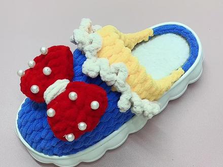 #手工 #手工拖鞋教程 #手工钩织 白雪公主拖鞋钩织教程