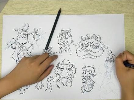 十二生肖动物拟人怎么画?#手绘 #绘画教程 #动画 #漫画 #动漫#插画 #艺考 #美术生考研 #美术培训