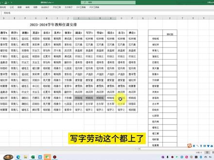 课时统计怎么做自动计算?怎么设计课时统计表方便做统计?排班表也同样适用,排班不就是排课时吗?哈哈哈 #office办公技巧 #excel技巧 #零基础 #职场加分技能