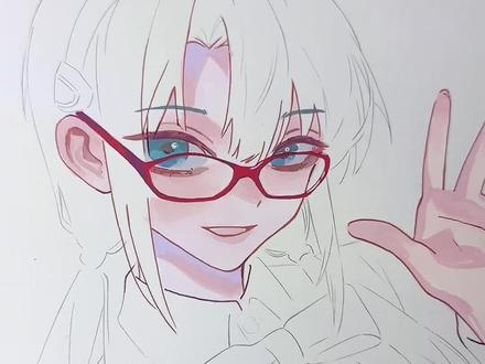 【干货】丙烯肤色上色思路 #手绘 #eva新世纪福音战士 #真希波 #歌马丙烯马克笔