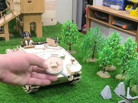 自造二战反坦克路障带模型,防线的装甲漏斗 #军事科普 #模型 #豹2坦克 #战地5 #二战