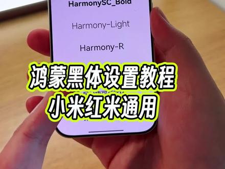 国际版字体的鸿蒙黑体如何在小米手机上设置?详细教程来了#玩机技巧 #小米玩机技巧 #鸿蒙字体 #小米第三方主题安装教程