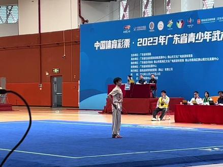 为竞技武术套路运动员点赞支持。#2023年广东省青少年武术套路锦标赛