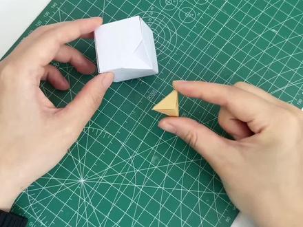 教你用纸张折一个缺角的立方体 #手工折纸 #手工教程 #手工折纸教程 #手工diy #手工制作