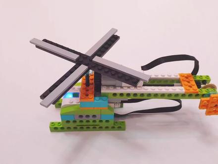 wedo2.0直升机分享,利用倾斜传感器控制螺旋桨 #乐高积木搭建 #少儿编程 #创客教育 #抖音热门