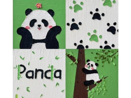 这胶带让我撕的,奥特曼看了都直摇头啊!#大熊猫 #油画棒 #画画 #涂鸦 #艺术在抖音