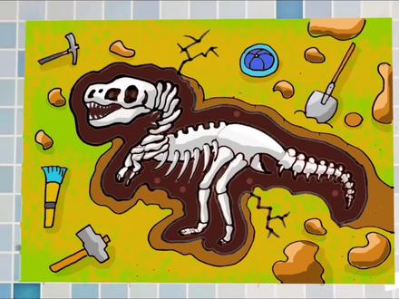 霸王龙化石趣味简笔画教程,简单有趣#儿童画教程 #儿童学画画 #创意儿童美术 #趣味简笔画 #霸王龙 #恐龙化石 #恐龙简笔画 #亲子画