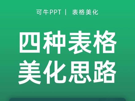 【PPT美化】PPT表格怎么优化更亮眼?四种方法快来学!
#ppt #ppt教学 #ppt设计 #ppt教程 #ppt技巧