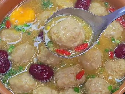水蒸肉丸汤,又鲜又嫩,非常好吃#美食#家常菜#水蒸肉丸汤