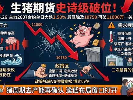 破位!政策托底都拉不住,生猪再度跌破万一关口? #生猪 #大宗商品 #期货 #热点 #生猪期货