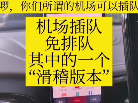 机场插队,免排队。去了机场,在手机上捣鼓两下就接单就跑了……