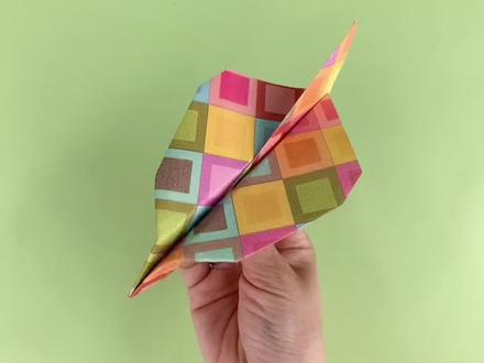 金龟子纸飞机,逼真的动物飞机,学会怎么叠以后,试试你的纸飞机能飞多远吧