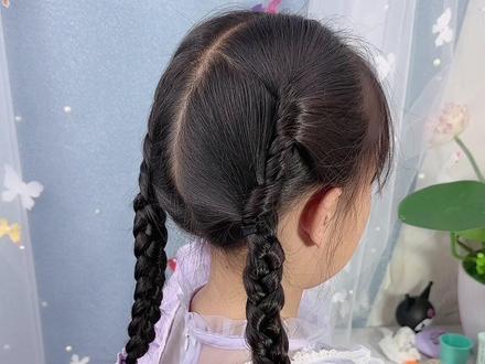 双马尾 简单六一儿童发型#儿童花样辫子扎法 儿童节#女童发型编发教程 #生女儿就是用来打扮的 #六一儿童发型 #可爱公主编发