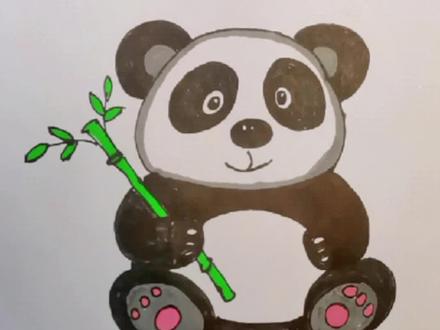 简单好学的大熊猫赶快动手试一试吧!#创作灵感 #大熊猫#简笔画 #儿童简笔画 @DOU+小助手 @抖音小助手