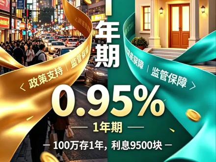 100万存银行一年,利息9500块——这届储户该怎么办? 2026年4月,银行存款利率全面进入"1字头"时代。国有六大行利率高度统一:活期0.1%、3个月0.65%、6个月0.85%、1年期0.95%、2年期1.05%、3年期1.25%、5年期1.30%。100万存银行一年,利息只有9500块;存3年期大额存单也只有12500块。这不仅跑不赢通胀,甚至不如一顿像样的年夜饭值钱。与此同时,国家正在引导居民存款"搬家"——这个政策的真实意图是什么,普通人又该如何应对?#理财 #国债 #普通人存钱 #财务规划 #利率下行