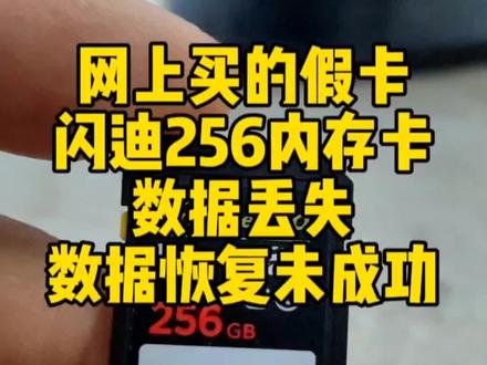 粉丝从网上购买闪迪256内存卡(假卡),数据丢失,数据恢复未成功!#数据恢复