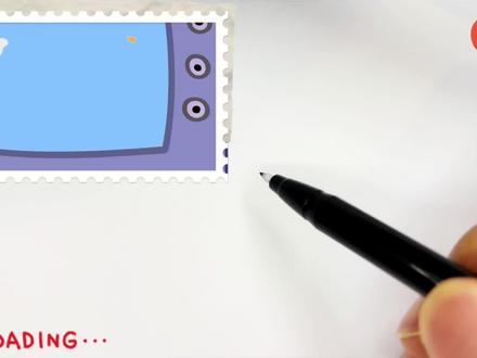 电视简笔画,小时候常常看的老款电视机好怀念,绘画启蒙/卡通!