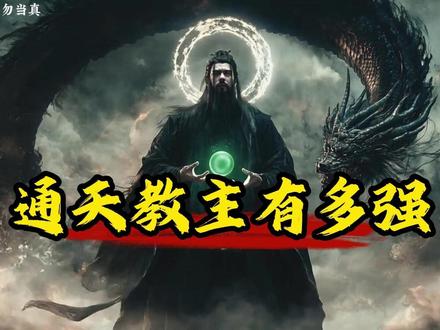 三清之一的通天教主有多强!#通天教主 #道家文化 #神仙
