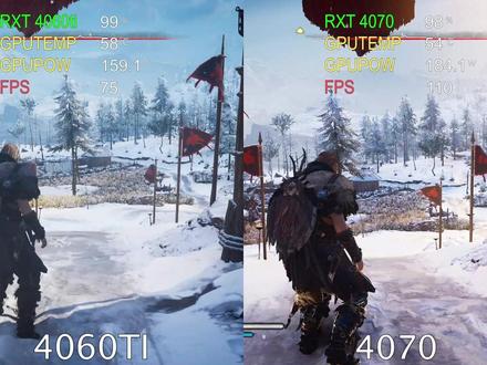4060TI 4070 2K极高画质 6款游戏实测对比