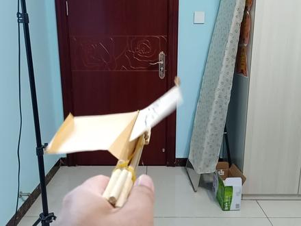 纸飞机发射器,太好玩了 #手工玩具 #折纸 #手工