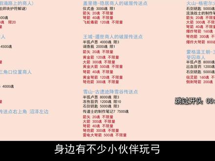 【艾尔登法环】弓箭/弩/弩炮特殊箭矢无限购买商人位置分享 #游戏 #单机游戏 #艾尔登法环 #艾尔登法环攻略