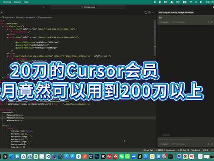 Cursor 20刀版会员,每天编码2小时左右勉强够用,粗略测试总使用量达到200刀后开始限制使用
#cursor #ai #codex #claude