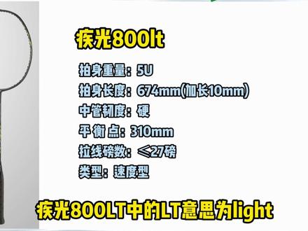 你们要的双打平抽王nf800lt来啦!
#羽毛球拍 #疾光800lt #羽毛球拍推荐 #羽毛球 #羽毛球双打