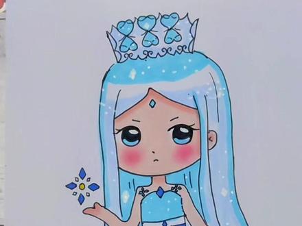 一起来画一个叶罗丽冰公主简笔画#创作灵感 #简笔画 #冰公主 #叶罗丽 #DOU+小助手